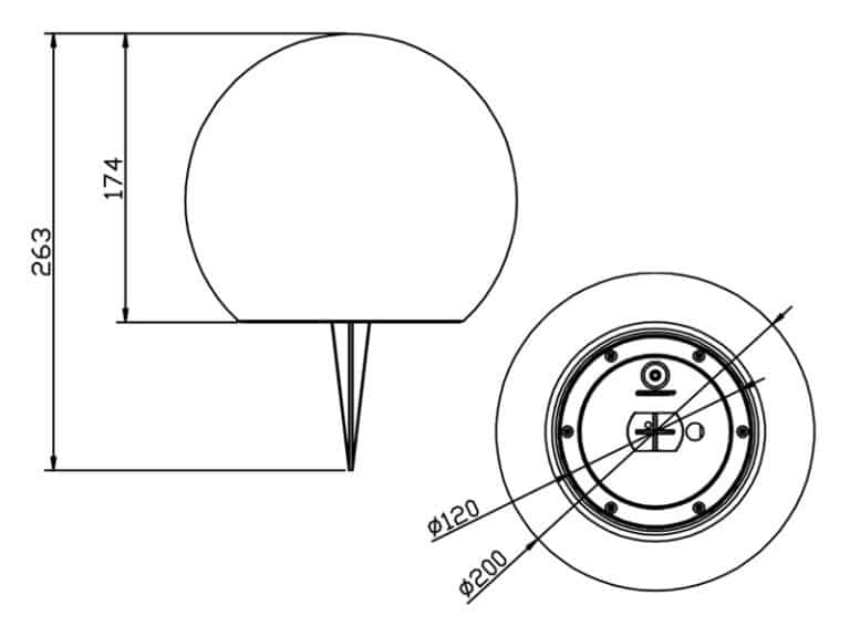 Aiavalgusti Melo RGB 20cm