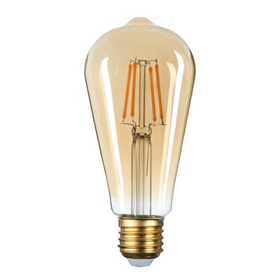 LED küünal ST64 8W kuldne klaas dimmerdatav