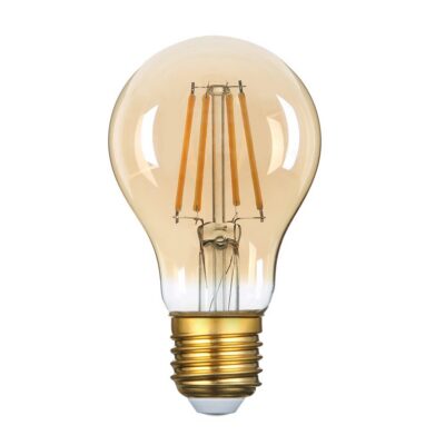 LED pirn A60 8W filamentne kuldne klaas dimmerdatav