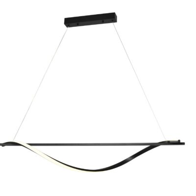 LED rippuv laevalgusti 17W liivane must