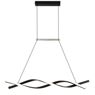 LED rippuv laevalgusti 28W liivane must