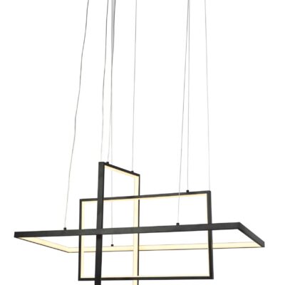 LED rippuv laevalgusti 67W liivane must