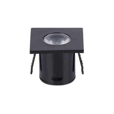 LED kapivalgus - 1W ruudukujuline - must korpus