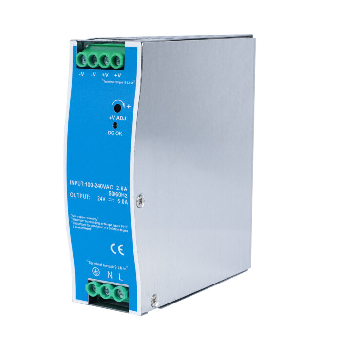 DIN RAIL toiteplokk 120W 24V/5A