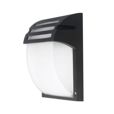 Seinavalgusti matt must alumiinium 1xE27