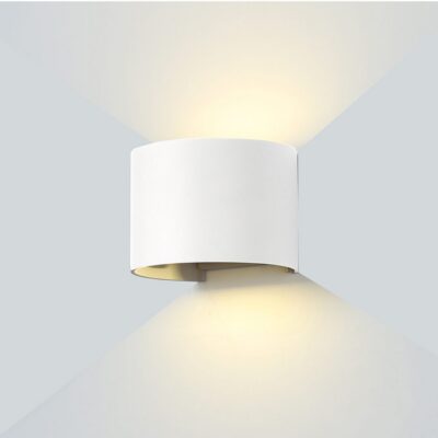 LED seinalamp valge korpus ümmargune