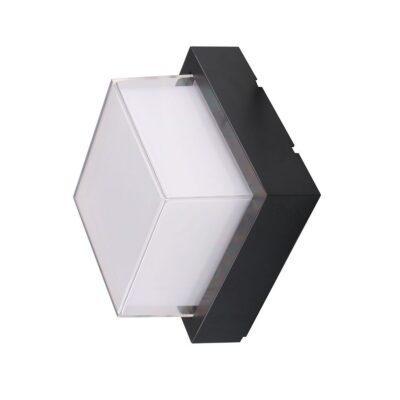 LED seinavalgusti must ruudukujuline korpus