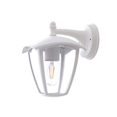 Seinalamp matt valge 1xE27