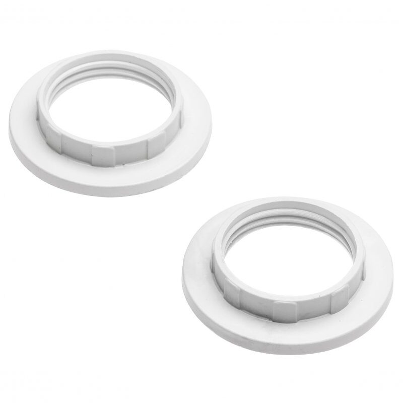 E14 pirnihoidiku lambivarju rõngas, valge, 2tk pakis