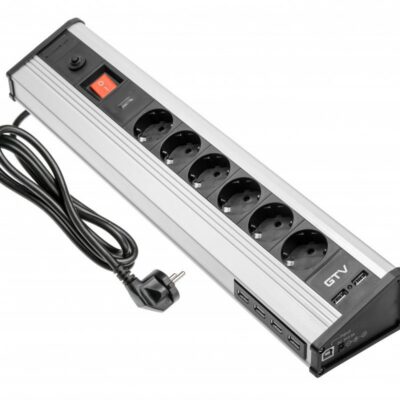 MULTI laua pikenduskaabel ülepinge kaitsega, 6x schuko pesa, 4x USB andmeport