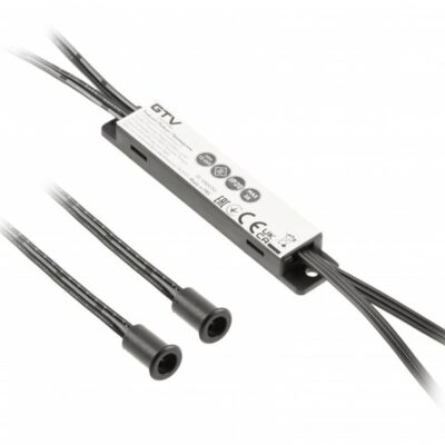 Mitte-kontaktne lüliti MIKRO IR 12V/36W, 2 andurit, kaablid 2m ja 1.2m, must