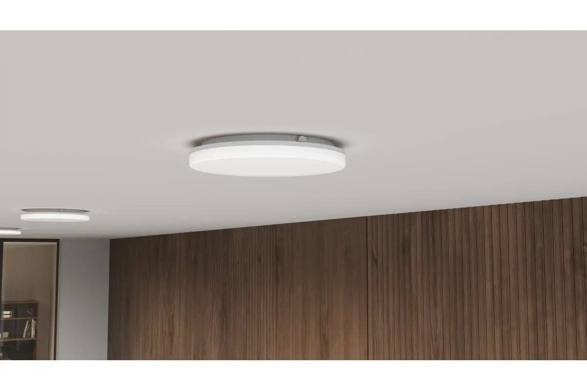 BESA LED laevalgusti, 24W, 2400lm, 175-250VAC, Ra>80, IP54, PC+PC, IK10, 120°, 3000K, ümmargune - Image 2