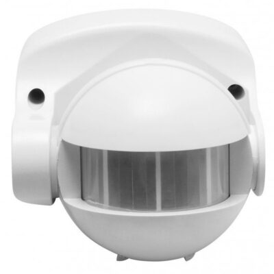 Liikumisandur CR-1, max 1200W, AC220-240V, 50/60Hz, nurk 180°, ulatus 10m ± 1,8-2,5m, IP44, mitte LED, pinnapealne paigaldus, valge korpus