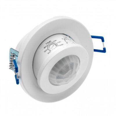 Liikumisandur CR-15, max. 800W, AC220-240V, 50/60Hz, nurk 360°, ulatus 8m ± 2,2-4m, IP20, töötab LED-iga, süvistatav, valge korpus