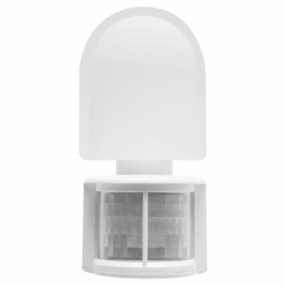 Liikumisandur CR-2, max 1200W, AC220-240V, 50/60Hz, nurk 180°, ulatus 8m ± 1,8-2,5m, IP44, mitte LED, pinnapealne, valge korpus