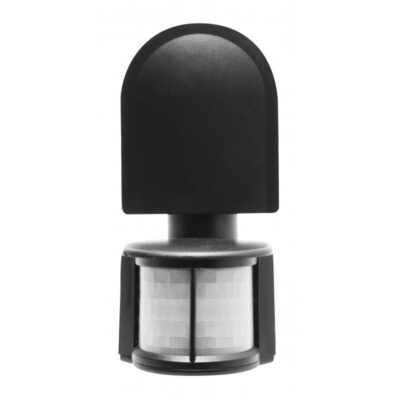 Liikumisandur CR-2, max 1200W, AC220-240V, 50/60Hz, nurk 180°, ulatus 8m ± 1,8-2,5m, IP44, mitte LED, pinnapealne, must korpus