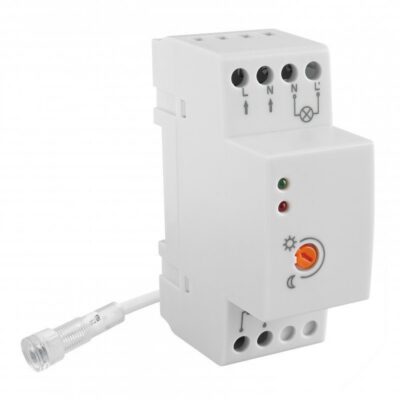 Hämarusandur CZ-1, max 4800W, AC220-240V, 50/60Hz, 20A, IP65, töötab LED-idega, valge korpus