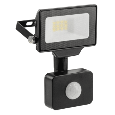 G-TECH LED prožektor liikumisanduriga, 10W, 1000lm, AC220-240V, 50/60 Hz, PF>0,9, RA>80, IP65, 120°, 4000K, must