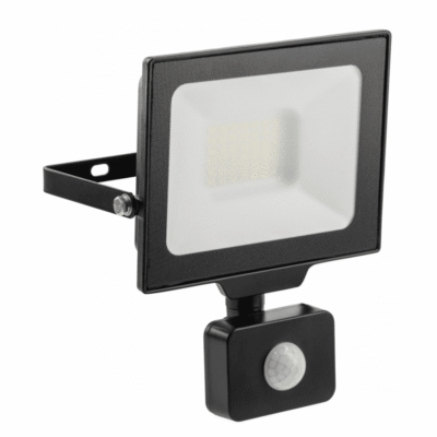 G-TECH LED prožektor liikumisanduriga, 30W, 3000lm, AC220-240V, 50/60 Hz, PF>0,9, RA>80, IP65, 120°, 6000K, must
