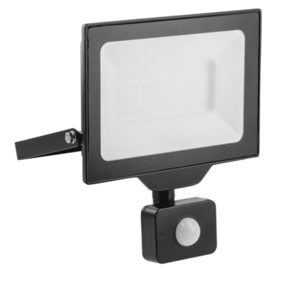 G-TECH LED prožektor liikumisanduriga, 50W, 5000lm, AC220-240V, 50/60 Hz, PF>0,9, RA>80, IP65, 120°, 4000K, must