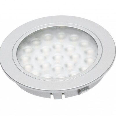 Süvistatav LED valgusti Alvaro, 12V DC, 1.7W, 24 SMD3528, soe valge, 2m kaabel miniAMP-iga