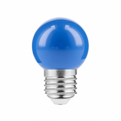 LED pirn, B45C, sinine, E27, 1,0W, AC220-240V, 270°, 50lm