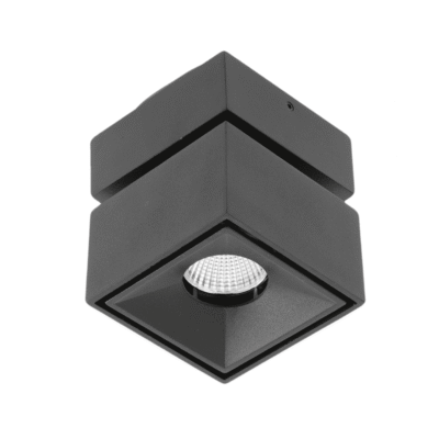 LED valgusti BIANCO, 8W, 680lm, AC220-240V, 50/60 Hz, PF>0,9, Ra≥80, IP20, IK06, 36°, 4000K, ruudukujuline, must