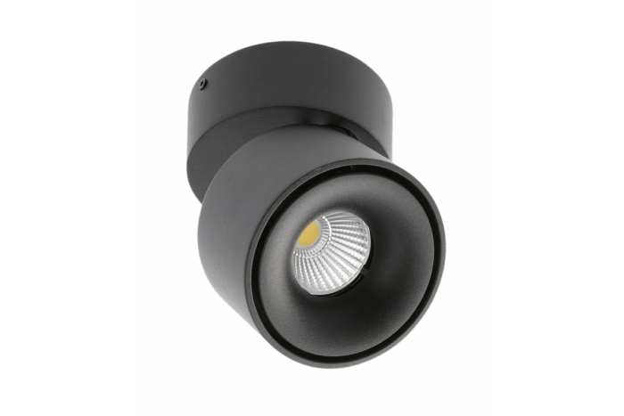 LED siinivalgusti, 8W, 680lm, AC220-240V, 50/60 Hz, Ra≥80, IP20, 36°, 2700/3300/4000K, ümmargune, must - Image 2