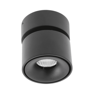 LED valgusti, 8W, 680lm, AC220-240V, 50/60 Hz, Ra≥80, IP20, 36°, 2700/3300/4000K, ümmargune, must