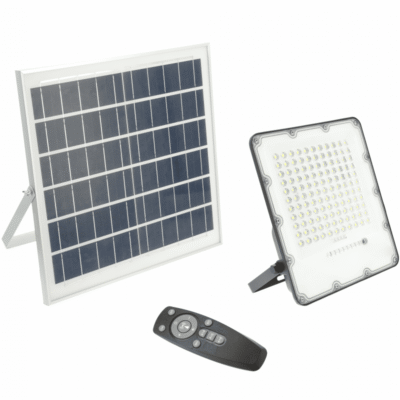 Päikesepaneeliga prožektor BRAVOS, 150W, 1500lm, 6400K, IP65, 120°, kaugjuhtimispult