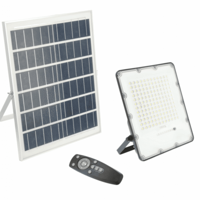 LED prožektor BRAVOS, 200W, 2000lm, 6400K, IP65, 120°, päikesepaneel, kaugjuhtimispult
