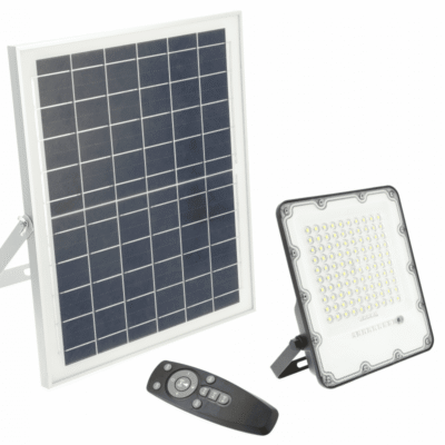 Päikesepaneeliga prožektor BRAVOS, 50W, 500lm, 6400K, IP65, 120°, kaugjuhtimispult