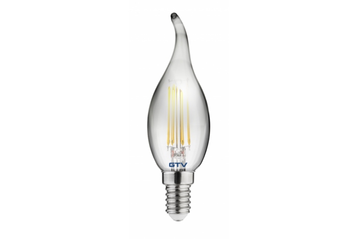 LED VALGUSTI, FILAMENT HALL, A-G, C35L, 2700K, E14, 4,0W, AC220-240V, 360°, 300lm, 44mA