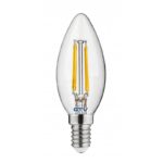 LED VALGUSTI, FILAMENT, A-G, C35L, 3000K, E14, 4,0W, AC220-240V, 360°, 420lm, 44mA - <span class="woocommerce-Price-amount amount"><bdi>1.72&nbsp;<span class="woocommerce-Price-currencySymbol">&euro;</span></bdi></span> - LED pirnid