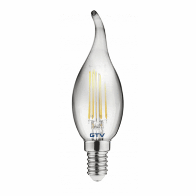 Dekoratiivne LED valgusallikas, filament, hall, C35L, 1800K, E14, 4,0W, 200lm, AC220-240V, 360°