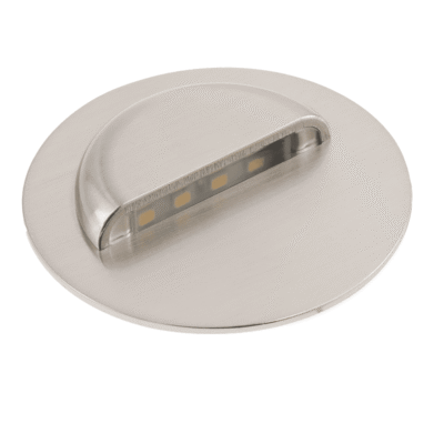 LED trepivalgusti, ESCADA OA, DC12V, ümmargune, läbipaistev kate, 0,8W, 70lm, 4000K, inox, kaabel 150cm