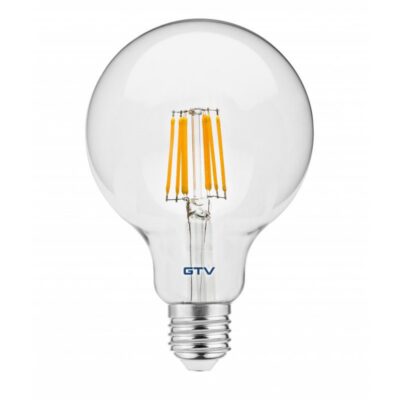 LED pirn, filamenti, A-G, G95, 4000K, E27, 8,0W, AC220-240V, 360°, 880lm, 70mA