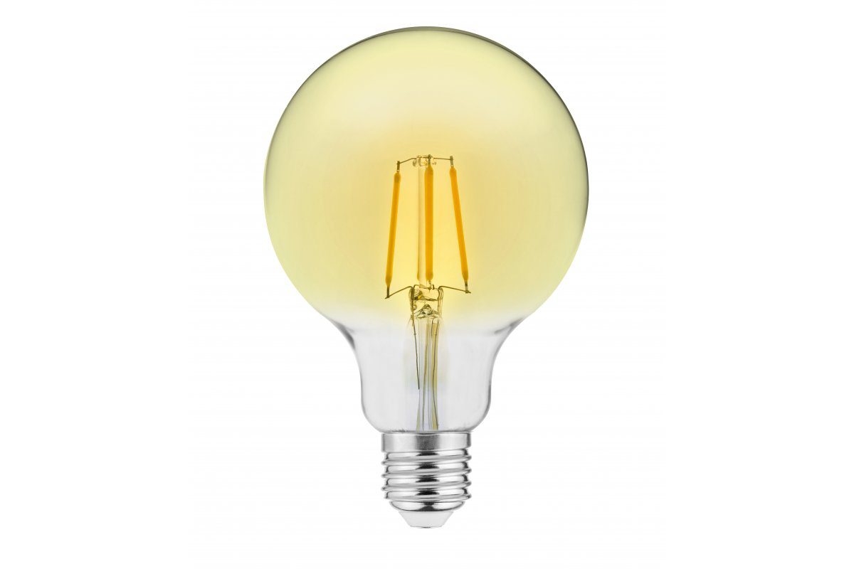 LED VALGUSTI, FILAMENT VINTAGE, A-G, G95, 3000K, E27, 4,0W, AC220-240V, 360°, 300lm, 44mA