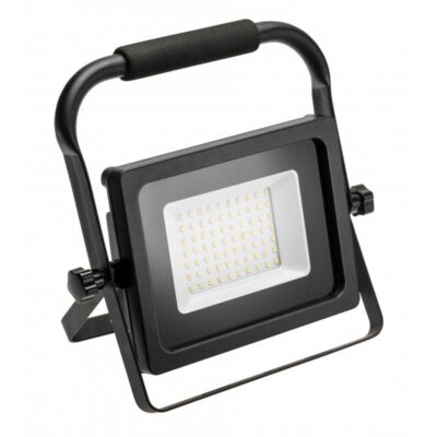 Kaasaskantav LED prožektor iNEXT 50W 4000lm, PF>0,9, RA>80, IP65, 120°, 6400K, must korpus