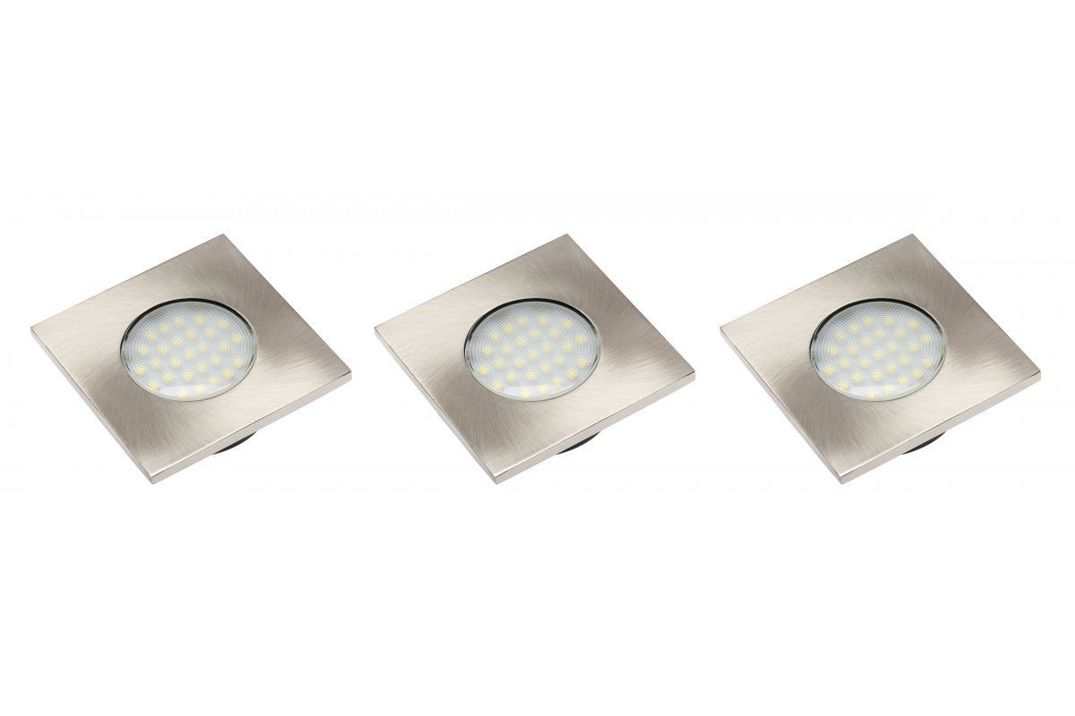 Marbella PLUS LED komplekt, süvistatav, 3x ruutne 27 LED 3528SMD, soe valge 230VAC, 1.5W, 2700K