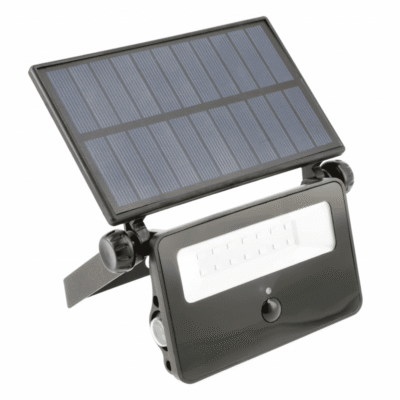 Päikesepaneeliga LED prožektor LUMOS, liikumisanduriga, 10W, 850lm, 6400K, IP65, 120°