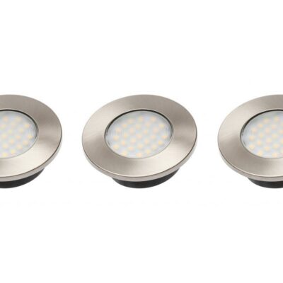 Barri PLUS LED komplekt, 3x Süvistatav ümmargune valgusti 27 LED 3528SMD, soe valge 230V, 1.5W