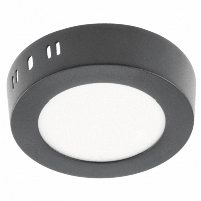 LED valgusti ORIS PLUS, 7W, must, 3000K, 560lm, AC220-240V, pinnapealne, IP20, 120°