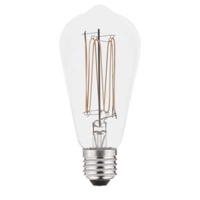 LED valgusallikas, filamenti, laine, ST64, E27, 6,0W, 500lm, 2200K, AC220-240V, 360°