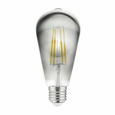 Dekoratiivne LED valgusallikas, filamenti, hall, ST64, 1800K, E27, 6,0W, 300lm, AC220-240V, 360°