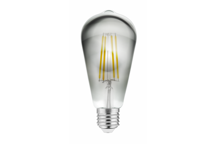 Dekoratiivne LED valgusallikas, filamenti, hall, ST64, 1800K, E27, 6,0W, 300lm, AC220-240V, 360°