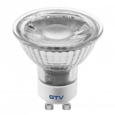 LED pirn 5W, GU10, SMD 2835, soe valge, AC220-240V, klaas, valgusnurk 38*, 400lm, 43mA