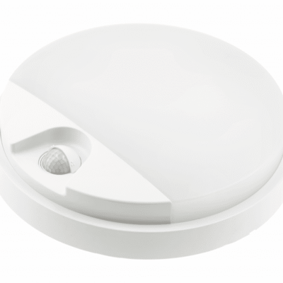 TULON liikumisanduriga LED valgusti, 15W, 1350lm, 4000K, AC220-240V, IP54, ümmargune, valge