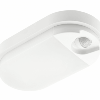 TULON liikumisanduriga LED valgusti, 15W, 1350lm, 4000K, AC220-240V, IP54, ovaalne, valge