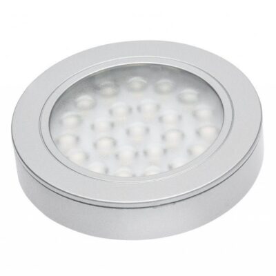 Hõbedane süvistatav LED valgusti Vasco kaugusega, 12V DC, 1.7W, 24 SMD3528, soe valge, 200cm